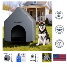 36" Weatherproof Elevated Dog Bed for Large Breeds - Breathable  Easy to Clean