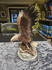 VTG Bald Eagle Homco Masterpiece Porcelain Figurine 1979 Home Interior 11.5" H