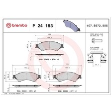 Brembo Bremsbelagsatz Bremsklötze vorne MEAB3J2L361AB UCYR3323ZA 21204157
