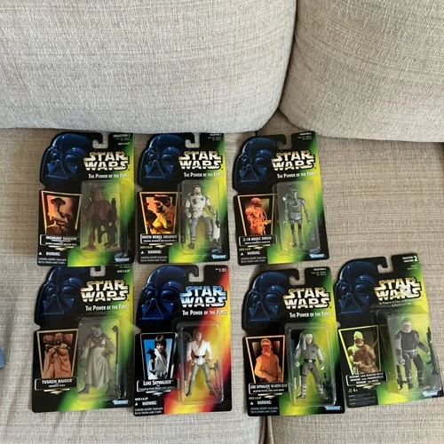 Lot Of 7 Star Wars Figures Power Of The Force NEW