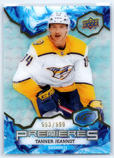 2021-22 Upper Deck Ice Hockey Premieres #224 Tanner Jeannot /599 Rookie RC