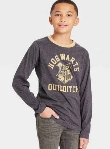 Camiseta gráfica de quidditch manga larga Harry Potter para niños talla grande - Imagen 1 de 4