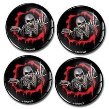 4 x 50 mm 3D Silicone Stickers for Hub Caps Wheel Center Hub Caps Rim Cover