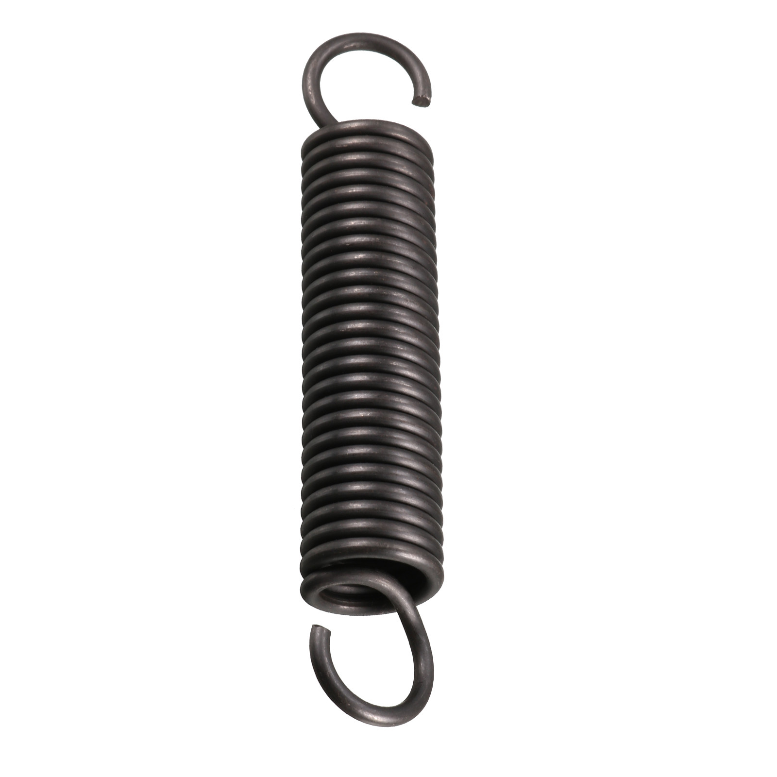 2.5x18x100mm Black Steel Extension Spring Compressed Extended