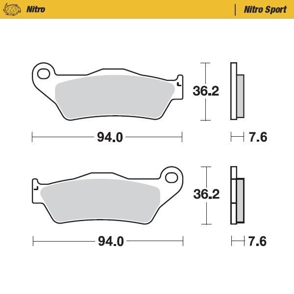 Moto-Master Vorne Links Nitro Sport Sinter BremsbeläGe FüR KTM 540 LC4 1999-2000-image