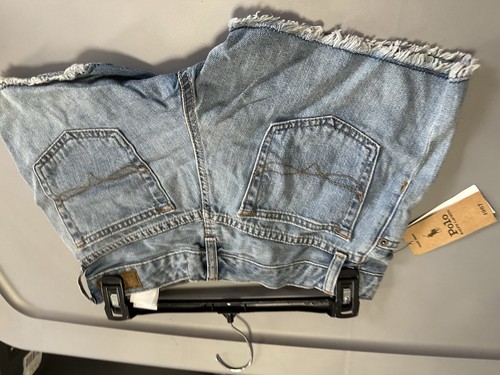 Polo Ralph Lauren Frayed Denim Shorts Big Girls 16 Blue Belt Loops 5 Pockets - Picture 2 of 2