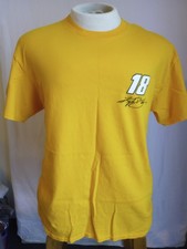 Kyle Busch 2022 M&M Joe Gibbs Racing Nascar Yellow T Shirt Size Large #18