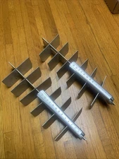 2 Vintage FRIGIDAIRE QUICKUBE Aluminum Ice Cube Tray Divider 14 Ea Quick Release