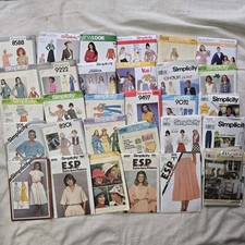 Used Lot Of 30 Simplicity Sewing Patterns Cut Vintage/Modern Various Woman Kids