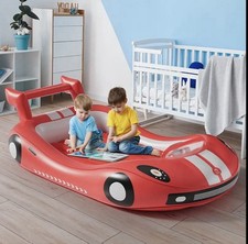 Inflatable Toddler Travel Bed with Pump   Portable for Camping,Travel,Home   Red