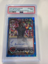 2024 Topps Chrome Elly De La Cruz /150 Rookie Auto Blue Raywave PSA 9