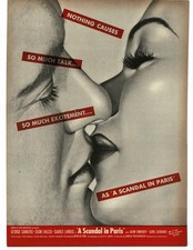 A Scandal In Paris George Sanders Signe Hasso 1946 Movie Promo Print Ad