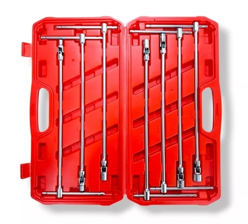 SERIE DI CHIAVI A T DOPPIO SNODO 7 CHIAVE LUNGHE 8 10 12 13 14 17 19 MM SNODATE - Afbeelding 2 van 6