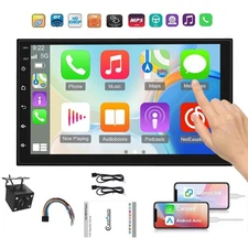 Double Din Apple Carplay Android Auto 7" Car Stereo Radio Bluetooth Touch Screen