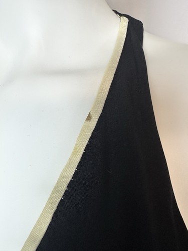 Traje de baño vintage de una pieza blanco negro de los años 50 cuello halter peso pesado - Imagen 7 de 10