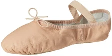 Dance Girl's Dansoft Full Sole Leather Ballet Slipper Shoe Pink 9 X-Wide