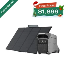 EcoFlow DELTA Pro 3 4kWh+400W Solar Panel Solar Generator Certified Refurbished