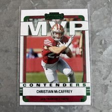 2022 Panini Contenders - Mvp Contenders Christian McCaffrey #MVP-CMC Emerald