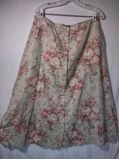 Ralph Lauren Chaps Floral Boho Prairie Cottage Core Midi Skirt Size 14