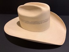 Resistol Western Cowboy Hat 8X Genuine Shantung Panama Size 7 Long Oval USA