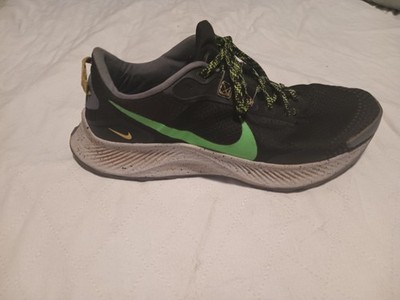 Size 10 - Nike Pegasus Trail 3 Black Green Strike