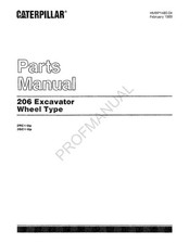 Caterpillar Cat 206 Excavator Wheel Type Parts Catalog Manual