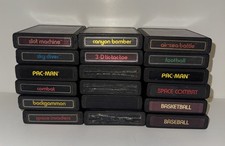 Atari 2600 Video Game Cartridge Classic Lot Of 18 Pac-man Combat Space Invaders image