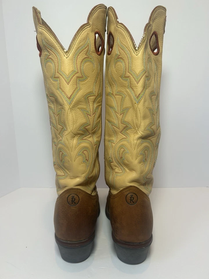 Tony Lama Women’s Buckaroo Boots Tall Sz 10.5 Square Toe Western RR2003L - Image 3 of 4