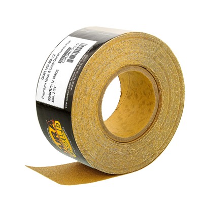 Premium - 80 Grit Gold - Hook & Loop Backing Longboard Continuous Sandpaper R...