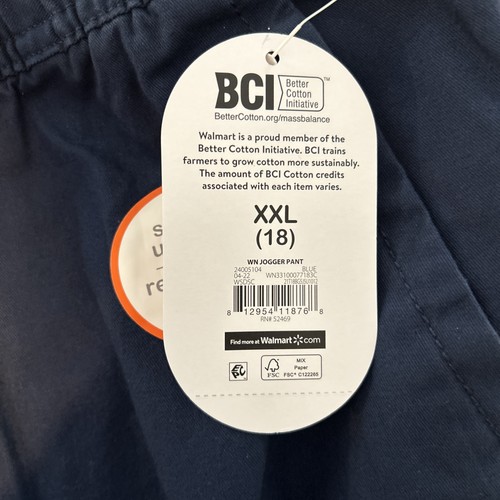 LOT OF 3 Wonder Nation Boy Pants XXL (18) 2 Blue/1 Khaki Jogger Uniform NEW - Picture 10 of 16