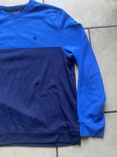 2021 Izod Advantage Performance Stretch Blue Crew Neck Sweatshirt Men’s L - Picture 4 of 7