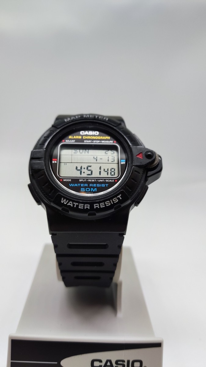 CASIO MAP-100 MAP METER デジタル腕時計 Casio MAP-100 Map Meter Alarm Chronograph Vintage Digital