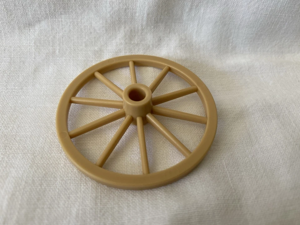 Playmobil Grande Roue 55 mm Charette Chariot 3481 3716 3739 4043 4490 5600 - Photo 2/2