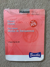NEW IN PACKAGE Vintage 2001 Bundles Sheer Nylon Pantyhose Black Size Queen