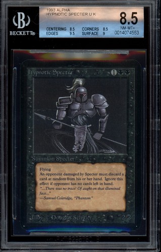 Magic The Gathering MTG HYPNOTIC SPECTER édition alpha comme neuf classé BGS 8,5 - Photo 1/2