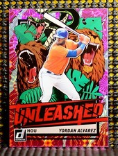 YORDAN ALVAREZ  -  2021 DONRUSS UNLEASHED PINK FIREWORKS #1 