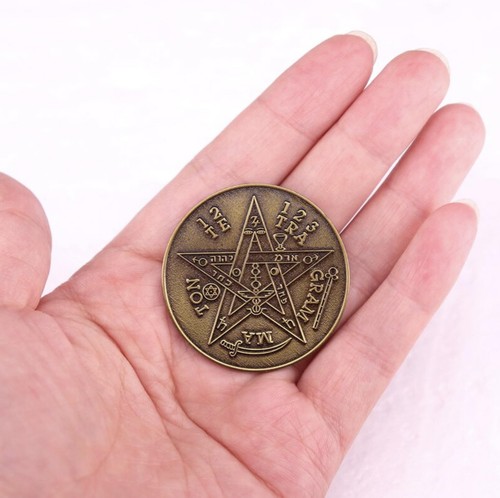 Tetragrammaton Pentagram Talisman Esoteric Pentacle Symbol God Israel Yodh Pin - Picture 4 of 5