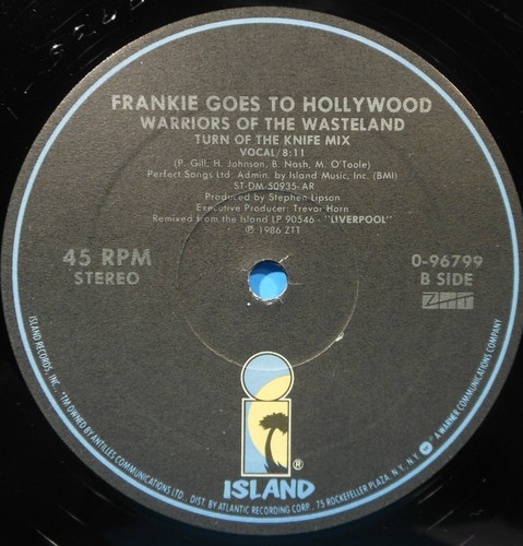 FRANKIE GOES TO HOLLYWOOD WARRIORS OF THE WASTELAND 12" GREAT CONDITION VG+/VG!A - Picture 5 of 5