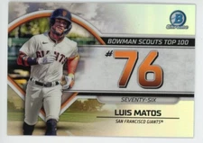 2023 Bowman Chrome Luis Matos Top 100 Prospects #BTP-76 SAN FRANCISCO GIANTS