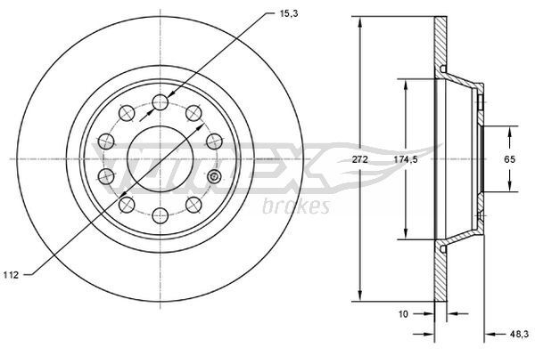 2X Tomex Brakes TX 72-45 Bremsscheibe-image
