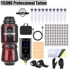 Beginner Complete Kit Coreless Motor Tattoo Machine Cartridge Needle Kit 1200mAh