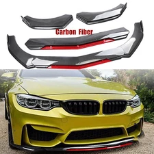 Front Bumper Lip Splitter Body Kit Spoiler For BMW 3 4 5 series Carbon Fiber