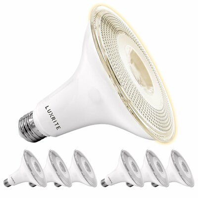 Luxrite Dusk to Dawn PAR38 LED Bulb Soft White Wet Rated UL Listed E26 6-Pack