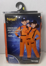 NASA Orange Astronaut Jumpsuit Costume with NASA Hat - Size medium