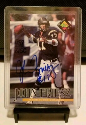 1994 Classic Pro Line Live On Card Auto /2150 John Friesz Chargers Seahawks Pats