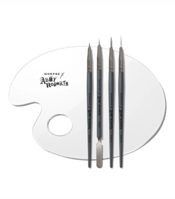 Morphe x Abby Roberts 5 Piece Artist s Detail Brush and Mixing Palette Set NIB