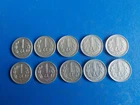 ALUMINIUM COINS LOT - 1 ZLOTY  1985. TOTAL 10 COINS.