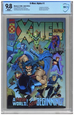 X-Men: Alpha # 1 CBCS 9.8 NMMT White pgs 2/95 GOLD EDITION 1st App