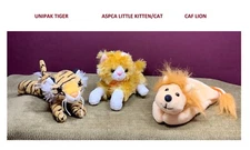 LOT OF 3 DIFFERENT BRANDS OF THE CAT FAMILIES PLUSH/STUFFED ANIMALS