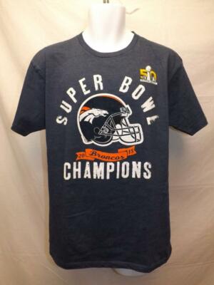 New 2016 Super Bowl 50 Champions Denver Broncos Mens Sizes M-2XL Shirt